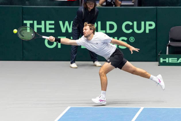 Davis Cup Germany Peru, 07 02 2026 Krawietz GER during the Davis Cup Davis Cup Germany Peru at CASTELLO on February 7, 2026 in Duesseldorf, Germany Copyright: xBEAUTIFULxSPORTS KennyxBeelex