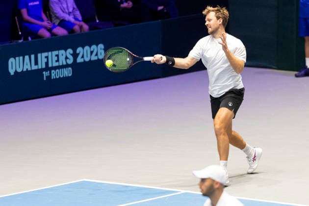 Davis Cup Germany Peru, 07 02 2026 Doubles Krawietz and Puetz GER vs Buse and Huertas del Pino PER during the Davis Cup Davis Cup Germany Peru at CASTELLO on February 7, 2026 in Duesseldorf, Germany Copyright: xBEAUTIFULxSPORTS KennyxBeelex