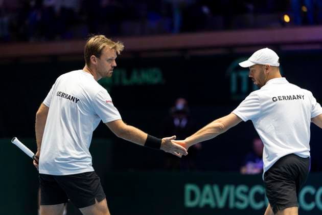 Davis Cup Germany Peru, 07 02 2026 Doubles Krawietz and Puetz GER vs Buse and Huertas del Pino PER during the Davis Cup Davis Cup Germany Peru at CASTELLO on February 7, 2026 in Duesseldorf, Germany Copyright: xBEAUTIFULxSPORTS KennyxBeelex