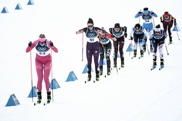 ITALY, TRENTINO-SOUTH TYROL - FEBRUARY 7, 2026: A women s 10km + 10km skiathlon race takes place during the 2026 Winter Olympic Games, Olympische Spiele, Olympia, OS at the Tesero Cross-Country Skiing Stadium 2026 Winter Olympics: Cross-Country Skiing  - ZUMAt113 20260207_zaa_t113_172 Copyright: xMikhailxTereshchenkox