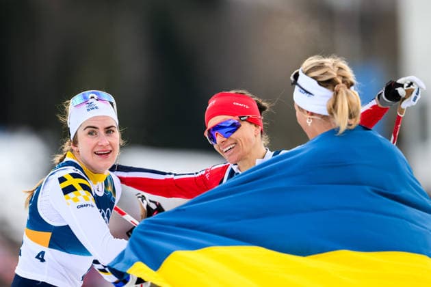260207 Ebba Andersson of Sweden, Heidi Weng of Norway and Frida Karlsson of Sweden after the women s 20 km cross-country skiing skiathlon during day 1 of the 2026 Winter Olympics on February 7, 2026 in Val di Fiemme. Photo: Maxim Thore BILDBYRAN kod MT MT0961 skidor cross-country skiing langrenn Olympic Games, Olympische Spiele, Olympia, OS olympics winter olympics os ol olympiska spel vinter-os olympiske leker milano cortina 2026 milan cortina 2026 milano cortina 2026 olympic games milano cortina 2026 winter olympic games milano cortina-os milano cortina-ol vinter-ol 1 bbeng skiathlon dam jubel norge sverige *** 260207 Ebba Andersson of Sweden, Heidi Weng of Norway and Frida Karlsson of Sweden after the women s 20 km cross country skiing skiathlon during day 1 of the 2026 Winter Olympics on February 7, 2026 in Val di Fiemme Photo Maxim Thore BILDBYRAN kod MT MT0961 skidor cross country skiing langrenn olympic games olympics winter olympics os ol olympiska spel vinter os olympiske leker milano cortina 2026 milan cortina 2026 milano cortina 2026 olympic games milano cortina 2026 winter olympic games milano cortina os milano cortina ol vinter ol 1 bbeng skiathlon dam jubel norge sverige  Copyright: MAXIMxTHORE BB260207MT072