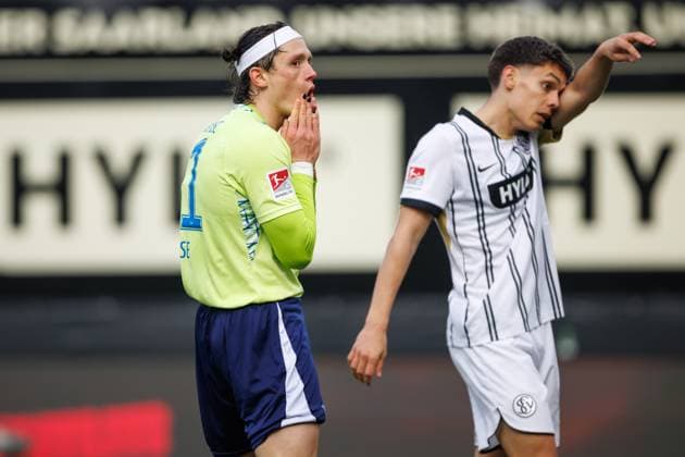 Fabian Reese Hertha BSC Berlin , SV Elversberg vs Hertha BSC Berlin, Football, 2 Bundesliga, 21 Matchday, Season 2025 2026, 07 02 2026 DFB regulations prohibit any use of photographs as image sequences and or quasi video SV Elversberg vs Hertha BSC Berlin, Football, 2 Bundesliga, 21 Matchday, Season 2025 2026, 07 02 2026 Copyright: xEibner-Pressefoto AlexanderxNeisx EP_ANS