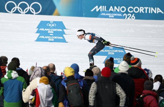 ITALY, TRENTINO-SOUTH TYROL - FEBRUARY 7, 2026: Dariya Nepryaeva of Russia competes in a women s 10km + 10km skiathlon race during the 2026 Winter Olympic Games, Olympische Spiele, Olympia, OS at the Tesero Cross-Country Skiing Stadium 2026 Winter Olympics: Cross-Country Skiing  - ZUMAt113 20260207_zaa_t113_177 Copyright: xMikhailxTereshchenkox