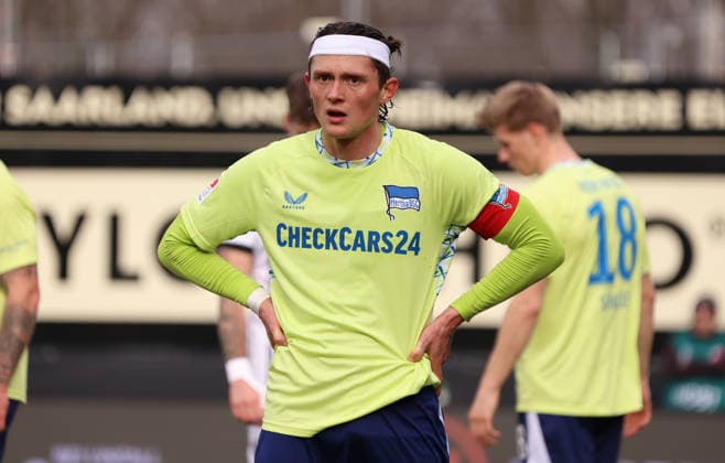 07 02 2026, Football, Men, 2 Bundesliga, Season 2025 2026, SV 07 Elversberg Hertha BSC Berlin, Fabian Reese Hertha BSC Berlin disappoints Elversberg Ursapharm Arena an der Kaiserlinde Saarland Germany DEU Copyright: xFabianxKleerx