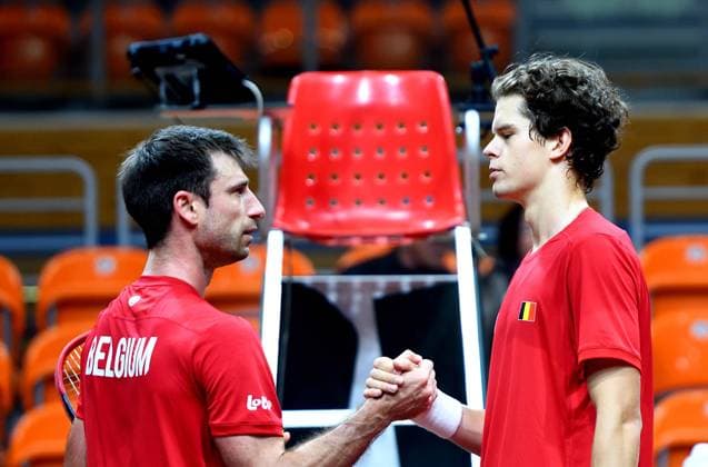Davis Cup Bulgaria vs Belgium in Plovdiv Players of Belgium before the first round of Davis Cup qualifiers between Bulgaria and Belgium in Plovdiv, Bulgaria on February 07, 2026. Plovdiv Bulgaria  Copyright: xMatrixxImagesx xVassilxDonevx