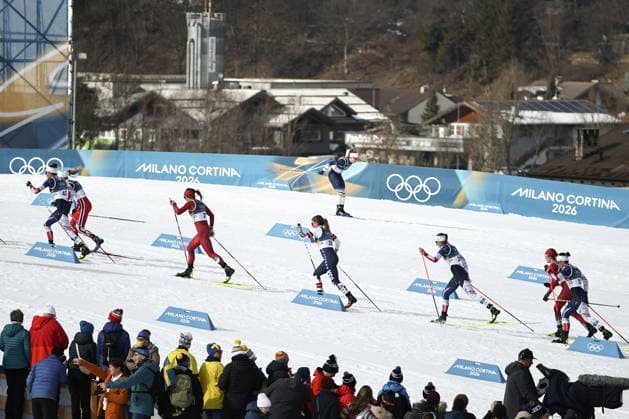 ITALY, TRENTINO-SOUTH TYROL - FEBRUARY 7, 2026: A women s 10km + 10km skiathlon race takes place during the 2026 Winter Olympic Games, Olympische Spiele, Olympia, OS at the Tesero Cross-Country Skiing Stadium 2026 Winter Olympics: Cross-Country Skiing  - ZUMAt113 20260207_zaa_t113_182 Copyright: xMikhailxTereshchenkox