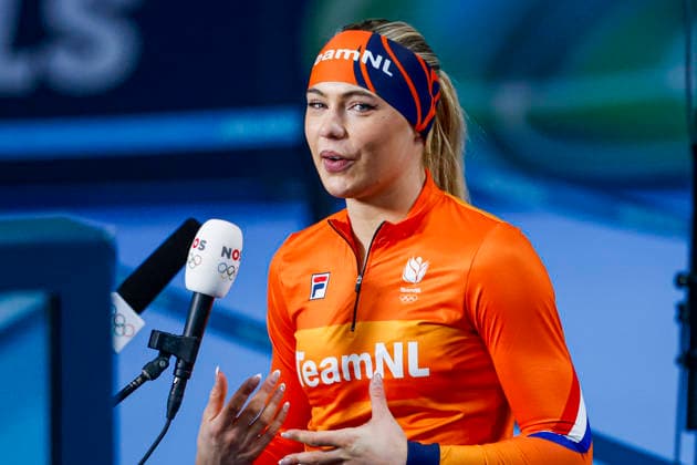Milano Cortina 2026, speed skating, women, Jutta Leerdam talks to journalists