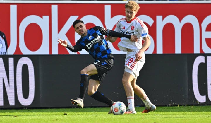 07 02 2026 Soccer Season 2025 2026 2 Soccer Bundesliga 21 Matchday SC Paderborn 07 SCP 1 FC Nuremberg FCN Club Sportfoto Zink xwoxzix DFL regulations prohibit any use of photographs as image sequences and or quasi video only for editorial use Raphael Obermair 23, SC Paderborn 07 Piet Scobel 39, 1 FC Nuremberg FCN ä