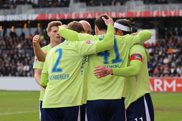 07 02 2025, Soccer, Men, 2 Bundesliga, Season 2025 2026, SV 07 Elversberg Hertha BSC Berlin, Goalscorer Pascal Klemens Hertha BSC Berlin Elversberg Ursapharm Arena an der Kaiserlinde Saarland Germany DEU Copyright: xFabianxKleerx