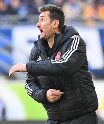 07 02 2026 Soccer Season 2025 2026 2 Soccer Bundesliga 21 Matchday SC Paderborn 07 SCP 1 FC Nuremberg FCN Club Sportfoto Zink xwoxzix DFL regulations prohibit any use of photographs as image sequences and or quasi video only for editorial use Miroslav Miro Klose Trainer 1 FC Nuremberg FCN excited