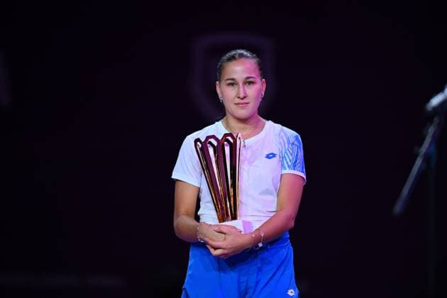 Sara Sorribes Tormo of Spain and and Kamilla Rakhimova of Uzbekistan pose with the trophy after the Transylvania Open 2026 double final, a WTA250 Tournament, at BT Arena, in Cluj-Napoca, Romania, February 07, 2025. Transylvania Open 2026 - WTA, Tennis Damen 250 Tournament - Double FinalCluj Napoca Romania  Copyright: xAlexxNicodim Shutterstockx 16526889di
