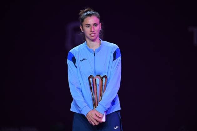 Sara Sorribes Tormo of Spain and and Kamilla Rakhimova of Uzbekistan pose with the trophy after the Transylvania Open 2026 double final, a WTA250 Tournament, at BT Arena, in Cluj-Napoca, Romania, February 07, 2025. Transylvania Open 2026 - WTA, Tennis Damen 250 Tournament - Double FinalCluj Napoca Romania  Copyright: xAlexxNicodim Shutterstockx 16526889dn