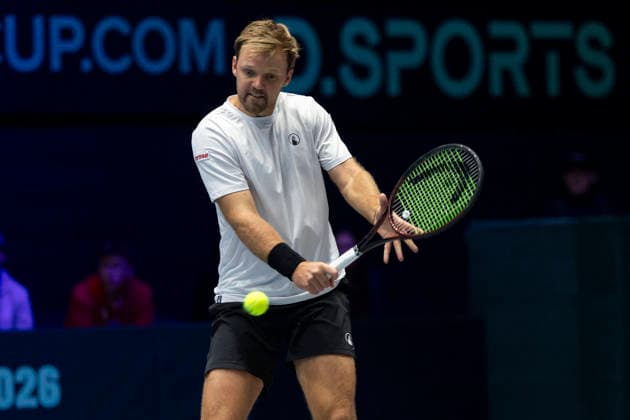 Davis Cup Germany Peru, 07 02 2026 Kevin Kravitetz GER during the Davis Cup Davis Cup Germany Peru at CASTELLO on February 7, 2026 in Duesseldorf, Germany Copyright: xBEAUTIFULxSPORTS KennyxBeelex