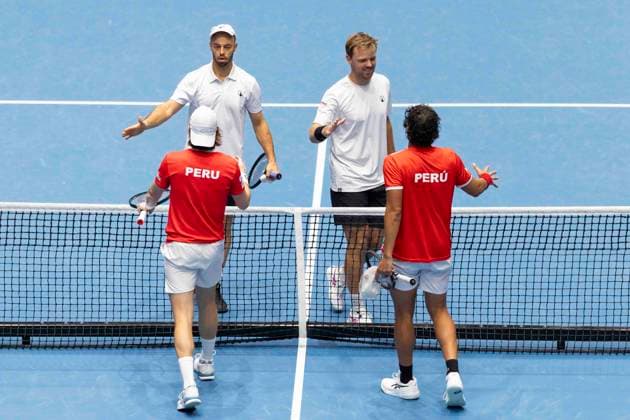Davis Cup Germany Peru, 07 02 2026 Krawietz and Puetz GER during the Davis Cup Davis Cup Germany Peru at CASTELLO on February 7, 2026 in Duesseldorf, Germany Copyright: xBEAUTIFULxSPORTS KennyxBeelex