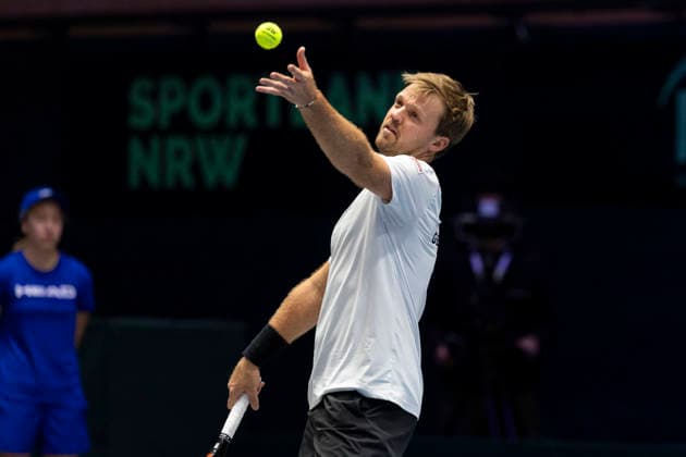 Davis Cup Germany Peru, 07 02 2026 Kevin Kravitetz GER during the Davis Cup Davis Cup Germany Peru at CASTELLO on February 7, 2026 in Duesseldorf, Germany Copyright: xBEAUTIFULxSPORTS KennyxBeelex