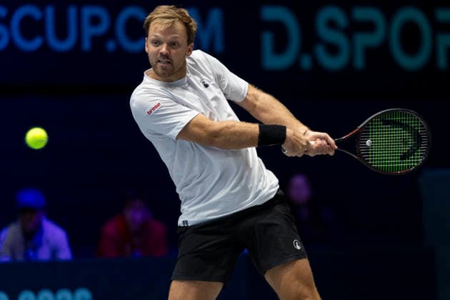 Davis Cup Germany Peru, 07 02 2026 Kevin Kravitetz GER during the Davis Cup Davis Cup Germany Peru at CASTELLO on February 7, 2026 in Duesseldorf, Germany Copyright: xBEAUTIFULxSPORTS KennyxBeelex
