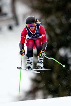 OLYMPICS - Winter Olympic Games, Olympische Spiele, Olympia, OS Milano Cortina 2026 CORTINA D AMPEZZO,ITALY,07.FEB.26 - OLYMPICS, ALPINE SKIING - Winter Olympic Games Milano Cortina 2026, preview, downhill training, women. Image shows Cornelia Huetter (AUT).  GEPAxpictures xAlexanderxSolc