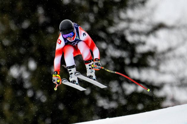 OLYMPICS - Winter Olympic Games, Olympische Spiele, Olympia, OS Milano Cortina 2026 CORTINA D AMPEZZO,ITALY,07.FEB.26 - OLYMPICS, ALPINE SKIING - Winter Olympic Games Milano Cortina 2026, preview, downhill training, women. Image shows Corinne Suter (SUI).  GEPAxpictures xAlexanderxSolc
