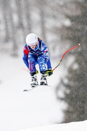 OLYMPICS - Winter Olympic Games, Olympische Spiele, Olympia, OS Milano Cortina 2026 CORTINA D AMPEZZO,ITALY,07.FEB.26 - OLYMPICS, ALPINE SKIING - Winter Olympic Games Milano Cortina 2026, preview, downhill training, women. Image shows Matilde Schwencke (CHI).  GEPAxpictures xAlexanderxSolc
