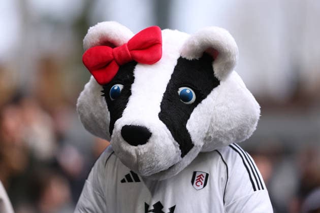 7th February 2026; Craven Cottage, Fulham, London, England; Premier League Football, Fulham versus Everton; Fulham badger mascot  JohnxPatrickxFletcher