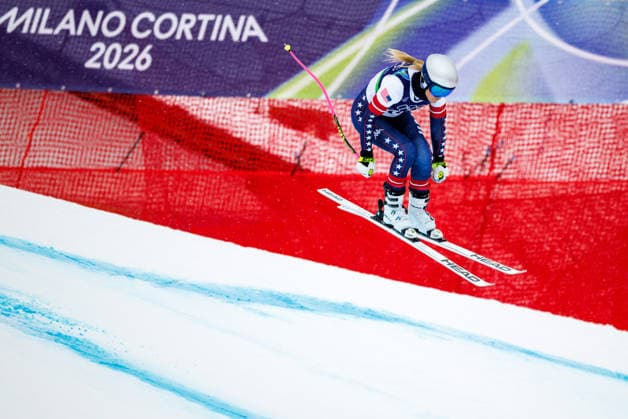 OLYMPICS - Winter Olympic Games, Olympische Spiele, Olympia, OS Milano Cortina 2026 CORTINA D AMPEZZO,ITALY,07.FEB.26 - OLYMPICS, ALPINE SKIING - Winter Olympic Games Milano Cortina 2026, preview, downhill training, women. Image shows Lindsey Vonn (USA).  GEPAxpictures xMaticxKlansek