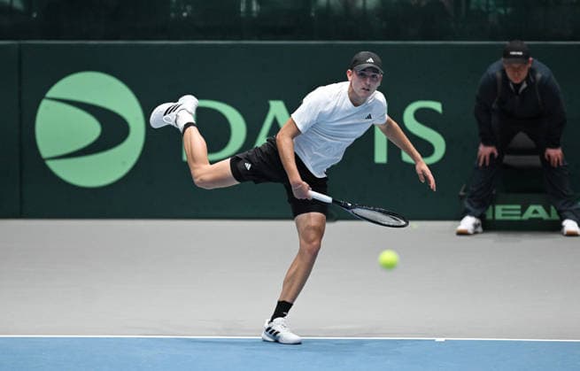 2026 Davis Cup Qualifiers , Düsseldorf Germany Germany vs Peru Day 2 Match 3 4 Match Justin Engel GER vs Gonzalo Bueno PER