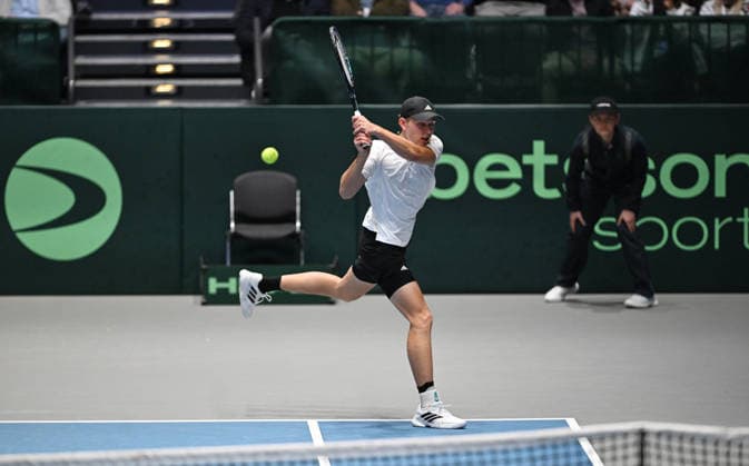 2026 Davis Cup Qualifiers , Düsseldorf Germany Germany vs Peru Day 2 Match 3 4 Match Justin Engel GER vs Gonzalo Bueno PER
