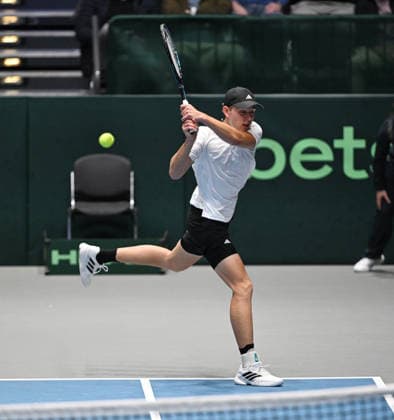 2026 Davis Cup Qualifiers , Düsseldorf Germany Germany vs Peru Day 2 Match 3 4 Match Justin Engel GER vs Gonzalo Bueno PER