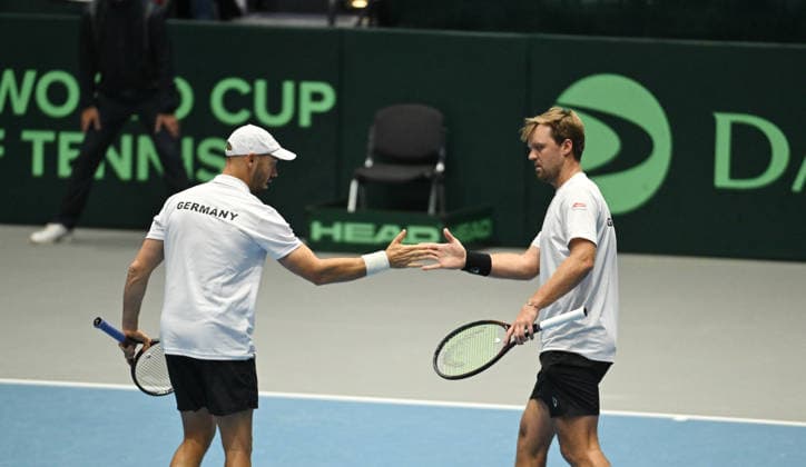 2026 Davis Cup Qualifiers , Düsseldorf Germany Germany vs Peru Day 2 Match 3 3 Match Kevin Krawietz GER Tim Puetz GER vs Ignacio Buse PER Arklon Huertas del Pino PER