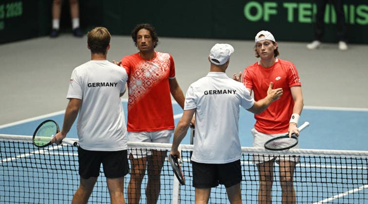 2026 Davis Cup Qualifiers , Düsseldorf Germany Germany vs Peru Day 2 Match 3 3 Match Kevin Krawietz GER Tim Puetz GER vs Ignacio Buse PER Arklon Huertas del Pino PER
