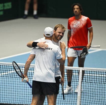 2026 Davis Cup Qualifiers , Düsseldorf Germany Germany vs Peru Day 2 Match 3 3 Match Kevin Krawietz GER Tim Puetz GER vs Ignacio Buse PER Arklon Huertas del Pino PER