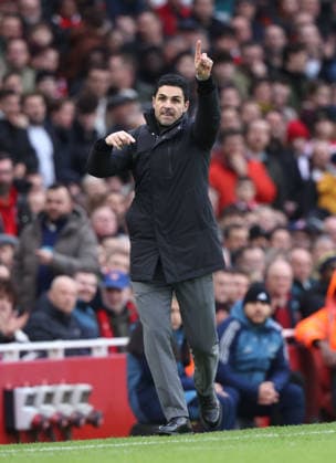 Mikel Arteta (Arsenal manager) at the Arsenal v Sunderland EPL match, at the Emirates Stadium, London, UK on 7th February, 2026. 