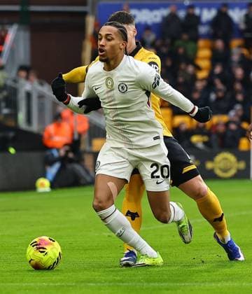 Joao Pedro of Chelsea is fouled by Matt Doherty of Wolverhampton Wanderers - penalty given Wolverhampton Wanderers v Chelsea, Premier League, Football, Molineux, Wolverhampton, UK - 07 Feb 2026Wolverhampton Molineux United Kingdom EDITORIAL USE ONLY No use with unauthorised audio, video, data, fixture lists, club league logos or live services. Online in-match use limited to 120 images, no video emulation. No use in betting, games or single club league player publications. Copyright: xMichaelxZemanek Shutterstockx 16524375q