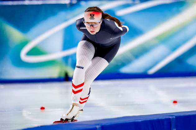 Jeannine Rosner of Austria warms up before Women 3000m, Milano Cortina 2026 Winter Olympics: Day 1, Speed skating, Eisschnelllauf - Milano Cortina 2026 Winter Olympics: Day 1, Milano Speed Skating Stadium, February 7, 2026, Milan, Italy.