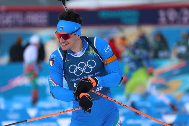 Milan Cortina 2026 Olympics, Biathlon Mixed Relay 4 x 6 km, Tommaso Giacomel (ITA), Anterselva, Italy, February 7, 2026. Photo Felice Calabro  Copyright: xFelicexCalabro x xipa-agency.netx xFELICExCALABRO x IPA_Agency_IPA71071949