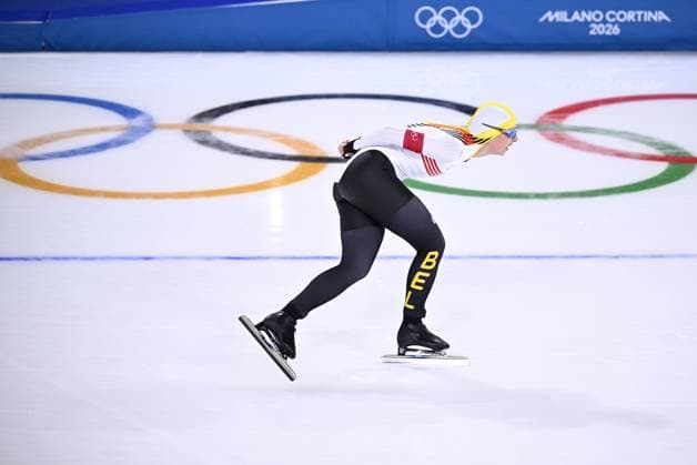 Belgian speed skater Sandrine Tas pictured in action during the Women s 3000m Speed skating, Eisschnelllauf race on the first day of the Milano Cortina 2026 Olympic Winter games, Winterspiele,Spiele, Summer games on Saturday 07 February 2026 in Milan, Italy. The XXV Winter Olympics take place from 6 to 22 February 2026 in Italy. JASPERxJACOBS  x161770755x