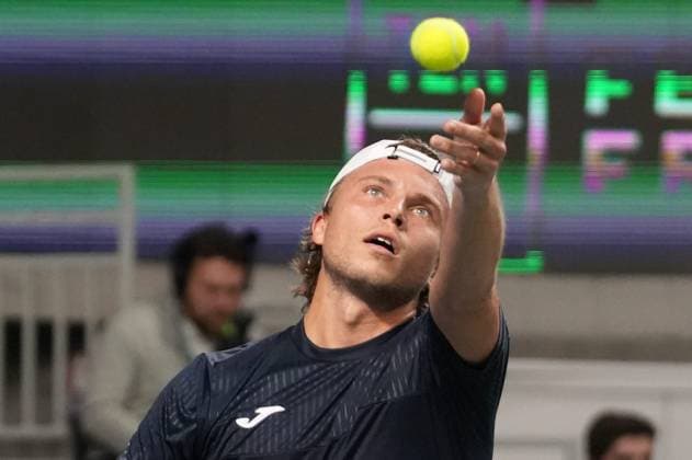TENNIS - DAVIS CUP 2026 - FRANCE v SLOVAKIA Laurent Lairys MAXPPP - Alexandre Muller of French during the Davis Cup 2026, Qualifiers tennis event on 7 February 2026 at Le Chaudron in Le Portel, France - Photo Laurent Lairys Le Portel France  Copyright: xMAXPPPxLaurentxLairysx LLR202602075089 LLR202602075089