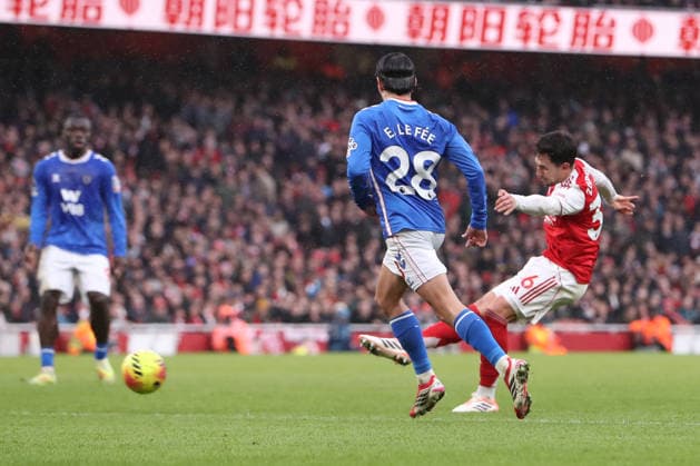 7th February 2026; Emirates Stadium, London, England; Premier League Football, Arsenal versus Sunderland; Martin Zubimendi of Arsenal scores in the 42nd minute for 1-0  KatiexChan