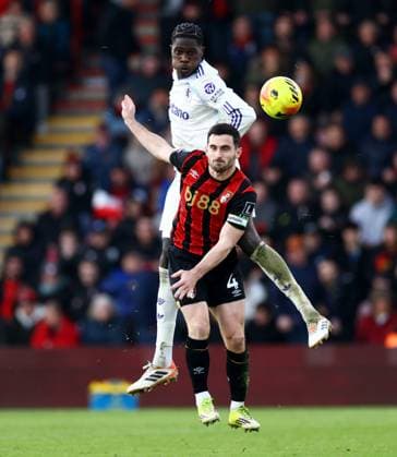 Amadou Onana of Aston Villa and Lewis Cook of AFC Bournemouth. AFC Bournemouth v Aston Villa, Premier League, Football, Vitality Stadium, Bournemouth, UK - 07 Feb 2026Bournemouth Vitality Stadium United Kingdom EDITORIAL USE ONLY No use with unauthorised audio, video, data, fixture lists, club league logos or live services. Online in-match use limited to 120 images, no video emulation. No use in betting, games or single club league player publications. Copyright: xJamesxMarsh Shutterstockx 16524336bg
