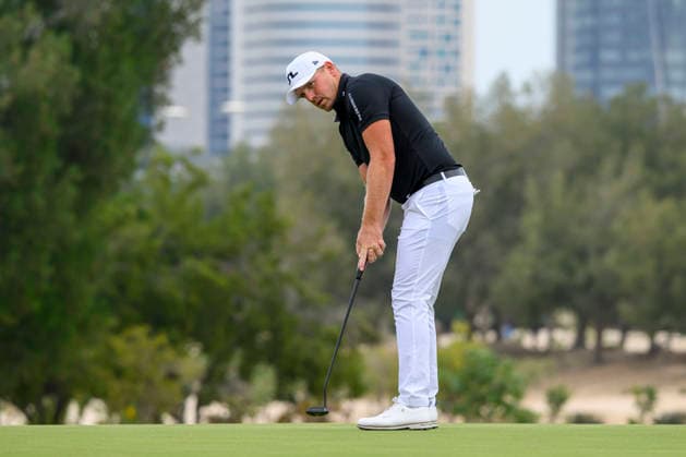 QATAR MASTERS 2026- THIRD ROUND Matt Wallace of England plays from the 5th hole during the third round of the Qatar Masters 2026 golf tournament at the Doha Golf Club in Doha, Qatar, on February 7, 2026 DOHA Qatar Copyright: xNOUSHADx