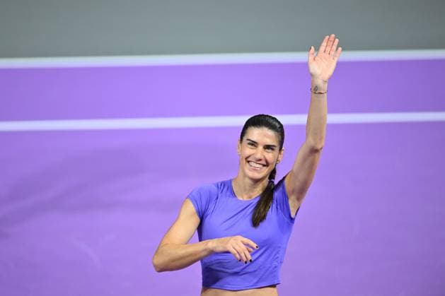 Sorana Cirstea of Romania plays against Emma Raducanu of Great Britain during the Transylvania Open 2026 final, a WTA250 Tournament, at BT Arena, in Cluj-Napoca, Romania, February 07, 2025. Transylvania Open 2026 - WTA, Tennis Damen 250 Tournament - Double FinalCluj Napoca Romania  Copyright: xAlexxNicodim Shutterstockx 16526889ft
