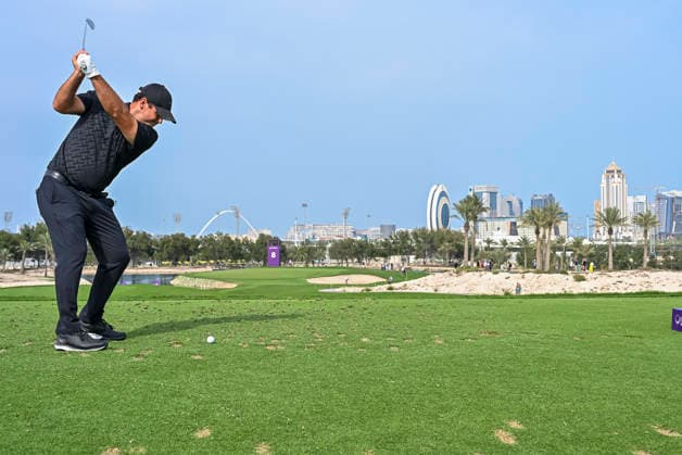QATAR MASTERS 2026- THIRD ROUND Patrick Reed of the United States tees off on the 8th hole during the third round of the Qatar Masters 2026 golf tournament at the Doha Golf Club in Doha, Qatar, on February 7, 2026 DOHA Qatar Copyright: xNOUSHADx