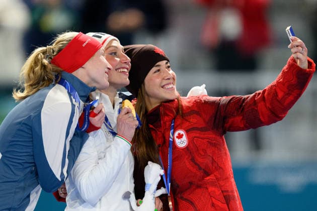 260207 Ragne Wiklund of Norway, Francesca Lollobrigida of Italy and Valerie Maltais of Canada celebrate with their medals after women s 3000m Speed skating, Eisschnelllauf during day 1 of the 2026 Winter Olympics on February 7, 2026 in Milan. Photo: Carl Sandin BILDBYRAN kod CS CS0856 skridskor speed skating Olympic Games, Olympische Spiele, Olympia, OS olympics winter olympics os ol olympiska spel vinter-os olympiske leker milano cortina 2026 milan cortina 2026 milano cortina 2026 olympic games milano cortina 2026 winter olympic games milano cortina-os milano cortina-ol vinter-ol 1 bbeng jubel norge *** 260207 Ragne Wiklund of Norway, Francesca Lollobrigida of Italy and Valerie Maltais of Canada celebrate with their medals after women s 3000m speed skating during day 1 of the 2026 Winter Olympics on February 7, 2026 in Milan Photo Carl Sandin BILDBYRAN code CS CS0856 skates speed skating olympic games olympics winter olympics os ol olympic games winter os olympic games milano cortina 2026 milan cortina 2026 milano cortina 2026 olympic games milano cortina 2026 winter olympic games milano cortina os milano cortina ol winter ol 1 bbeng jubel norge  Copyright: CARLxSANDIN BB260207CS095
