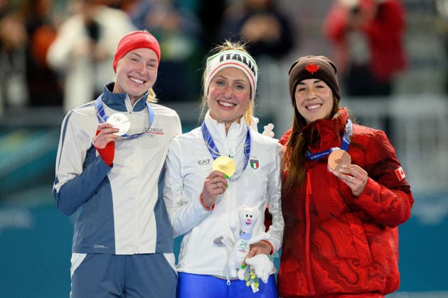 260207 Ragne Wiklund of Norway, Francesca Lollobrigida of Italy and Valerie Maltais of Canada celebrate with their medals after women s 3000m Speed skating, Eisschnelllauf during day 1 of the 2026 Winter Olympics on February 7, 2026 in Milan. Photo: Carl Sandin BILDBYRAN kod CS CS0856 skridskor speed skating Olympic Games, Olympische Spiele, Olympia, OS olympics winter olympics os ol olympiska spel vinter-os olympiske leker milano cortina 2026 milan cortina 2026 milano cortina 2026 olympic games milano cortina 2026 winter olympic games milano cortina-os milano cortina-ol vinter-ol 1 bbeng jubel norge *** 260207 Ragne Wiklund of Norway, Francesca Lollobrigida of Italy and Valerie Maltais of Canada celebrate with their medals after women s 3000m speed skating during day 1 of the 2026 Winter Olympics on February 7, 2026 in Milan Photo Carl Sandin BILDBYRAN code CS CS0856 skates speed skating olympic games olympics winter olympics os ol olympic games winter os olympic games milano cortina 2026 milan cortina 2026 milano cortina 2026 olympic games milano cortina 2026 winter olympic games milano cortina os milano cortina ol winter ol 1 bbeng jubel norge  Copyright: CARLxSANDIN BB260207CS101