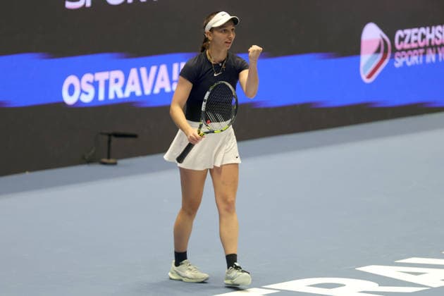 Tamara Korpatsch (GER) in action during the match against Katie Boulter (UK) within the WTA, Tennis Damen women s tennis tournament Ostrava Open in Ostrava, Czech Republic, February 7, 2026. (CTKxPhoto PetrxSznapka) CTKPhotoP2026020705712  CTKPhotoP2026020705712
