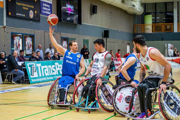 IWBF ChampionsCup RSV Lahn Dill BBK Bidaideak Bilbao, 07 02 26 Michael Paye RSV Lahn Dill, 5 , Jhon Hernandez BKK Bidaideak Bilbao, 19 , Quinten Zantinge RSV Lahn Dill, 11 , Vincent Dallaire RSV Lahn Dill, 7 IWBF ChampionsCup RSV Lahn Dill BBK Bidaideak Bilbao Wetzlar, 07 02 26 Copyright: xBEAUTIFULxSPORTS Roeczeyx