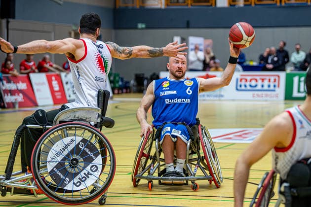 IWBF ChampionsCup RSV Lahn Dill BBK Bidaideak Bilbao, 07 02 26 Jannik Blair RSV Lahn Dill, 6 , Maunuel Lorenzo BKK Bidaideak Bilbao, 7 IWBF ChampionsCup Fenerbahce Istanbul RBC Köln 99ers Wetzlar, 07 02 26 Copyright: xBEAUTIFULxSPORTS Roeczeyx