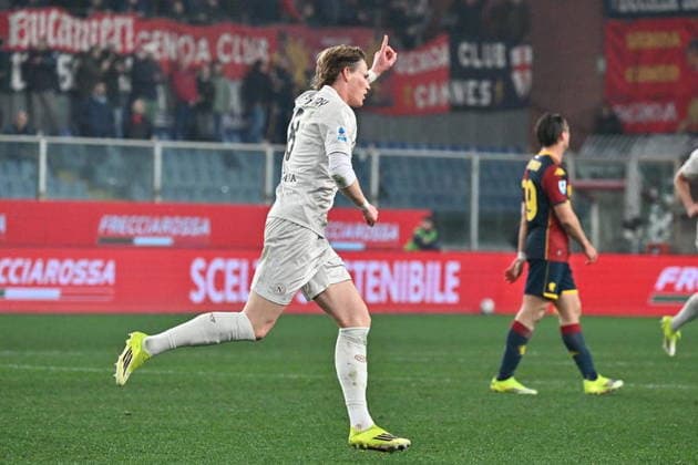 Foto IPP Felice De Martino Genova 07 02 2026 Calcio Campionato di Serie A 2025 2026 Genoa-Napoli nella foto Scott McTominay esulta dopo il suo gol - Italy Photo Press - World Copyright italy ITALY  Copyright: xR4924_italyphotopressx