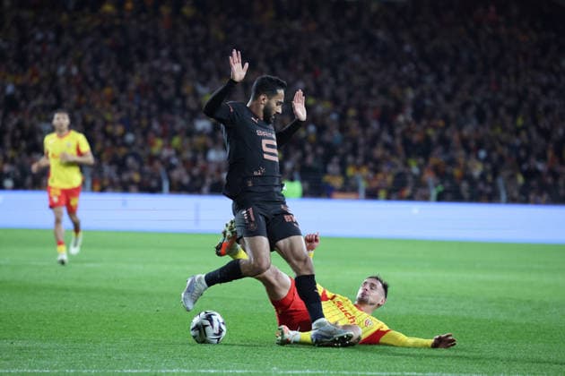 FOOTBALL : RC Lens vs Stade Rennais - Ligue 1 J21 - 07 02 2026 Ruben AGUILAR (RC Lens) et Mousa AL-TAMARI (Stade Rennais) lors du match RC Lens vs Stade Rennais, Ligue 1 J21, stade Bollaert-Delelis, le 7 fÃ vrier 2026 - photo Laurent Sanson PsnewZ  Copyright: xLaurentxSANSONx xPsnewZx