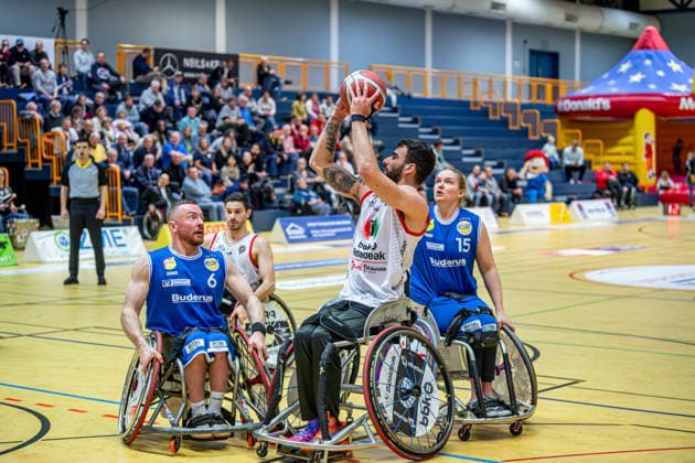 IWBF ChampionsCup RSV Lahn Dill BBK Bidaideak Bilbao, 07 02 26 Maunuel Lorenzo BKK Bidaideak Bilbao, 7 , Jannik Blair RSV Lahn Dill, 6 , Rose Hollermann RSV Lahn Dill, 15 , Pablo Lavandeira BKK Bidaideak Bilbao, 21 IWBF ChampionsCup RSV Lahn Dill BBK Bidaideak Bilbao Wetzlar, 07 02 26 Copyright: xBEAUTIFULxSPORTS Roeczeyx
